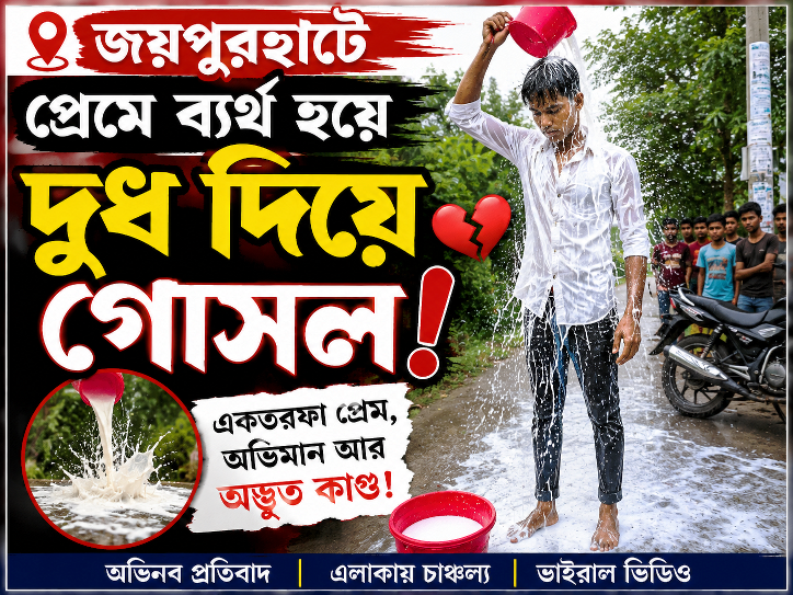 প্রেমে ব্যর্থ হয়ে দুধ দিয়ে গোসল!